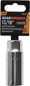 GearWrench 13/16" Spark Plug Socket – 3/8" Square Drive, 6‑Point Alloy Steel, Chrome‑Polished