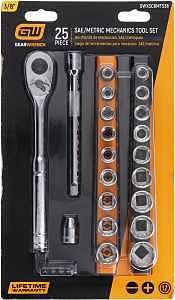 GearWrench GWXSCBMTS38 25‑Piece Chrome Steel Mechanics Hand Tool Set