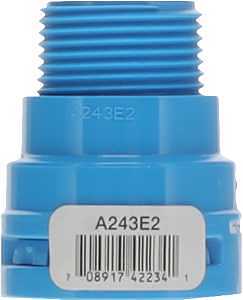 Blue Polycarbonate 3/4" MPT‑to‑NPT ENT Adapter – Carlon A243E2-10R