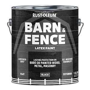 Flat Black Barn & Fence Paint – 1 Gal Exterior Coating