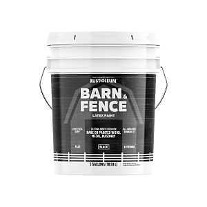 Flat Black Barn & Fence Paint – 5 Gal Exterior Coating