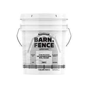 Flat White Barn & Fence Exterior Paint – 5‑Gallon Premium Weather‑Resistant Finish