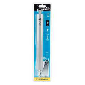 Glossy Aluminum Pneumatic Storm & Screen Door Closer – 10½‑in Rod, 12¼‑in Length, 90° Swing