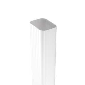 Amerimax M0593-4 Downspout, 3 in W, 2 in H, 4 ft L, Vinyl, White