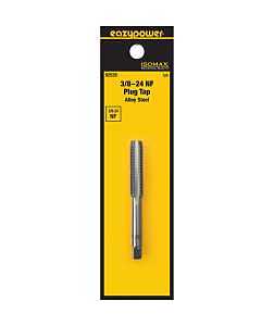 Isomax 82526 Tungsten Steel NF Plug Tap – 3/8‑24 Thread for Precise Machining