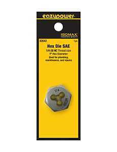Isomax 82642 Hex Fractional Thread Die – 1/4‑20 NC, 1‑inch