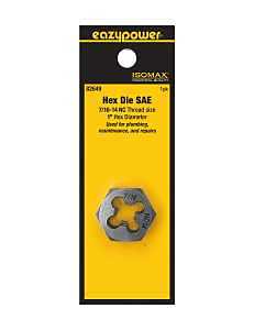 Isomax 82649 Hex Fractional Die – 7/16‑14 UNC Thread, 1‑in Diameter
