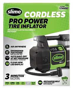 Slime Pro Power Series 40086 Cordless 12V Tire Inflator – 99 psi Digital Gauge, Portable Black