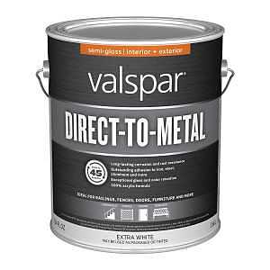 Valspar Extra White Semi‑Gloss Direct‑to‑Metal Paint – 1 Gal