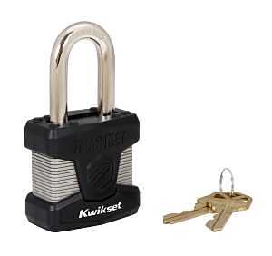 Kwikset Smart Key Padlock – Stainless Steel, Bump‑Resistant, Keyed Different, 0.35″ Shackle