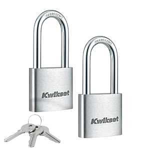 Kwikset Hardened‑Steel Padlock – 5‑Pin Keyed‑Different, Compact Aluminum Body, Silver