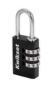 Kwikset 90260-441 Keyless Combination Padlock – Steel Shackle, Aluminum Body, Corrosion‑Resistant