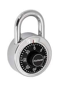 Kwikset 90260-800 Heavy‑Duty Dial Padlock – Steel Body, Weather‑Resistant Combination Lock