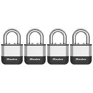 Heavy‑Duty 4‑Piece Stainless Steel Padlock Set – LMNTD Security Locks