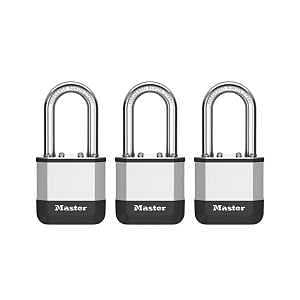 Stainless Steel 3‑Piece Padlock Set – LMNTD Secure Lock Kit