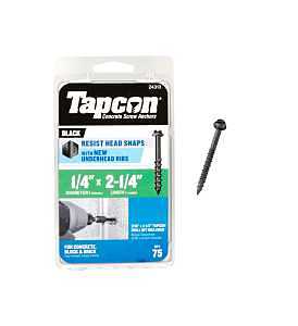 TAPCON 1/4X2-1/4 HEX HEAD BLAC