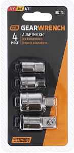 GearWrench Chrome Drive Adapter Set – 1/4", 3/8" & 1/2" Universal Converter