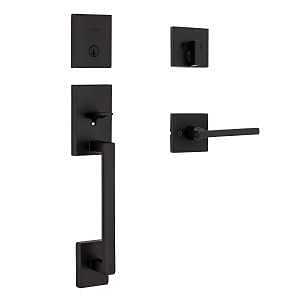 Sanclement Black Double‑Bolt Handle Set – Heavy‑Duty Door Hardware