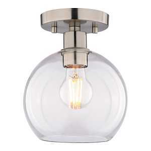 7‑Inch Stainless Steel Flush‑Mount Ceiling Light – Single Lamp