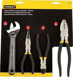 STANLEY 91-526LA Ajustable Wrench Set, 4 -Piece, Chrome Nickel Steel