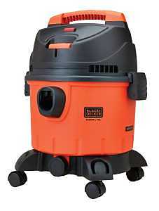 Black+Decker BDWD15-B3 Wet and Dry Vacuum Cleaner, 15 L Vacuum, HEPA Filter, 1600 W, 120 V, Black/Red