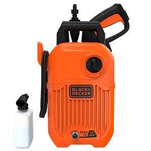 Black+Decker BEPW1600 Pressure Washer, 12 A, 220 V, 1600 psi Operating, 1.2 gpm, Turbo Nozzle, 20 ft L Hose