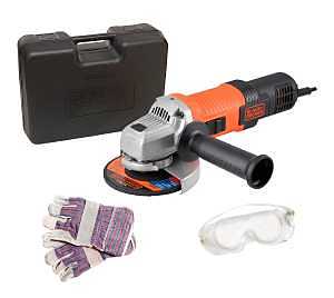 Black+Decker G720XK-B3 Angle Grinder, 5/8 in - 11 Spindle, 4-1/2 in Dia Wheel