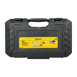 STANLEY STMT45514-LA Mechanical Tool Ratchet Set, 26 -Piece, Chrome Vanadium Steel/Plastic