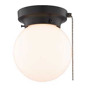 Matte Black 6‑Inch Single Flush‑Mount Ceiling Light – Modern LED Fixture