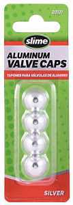 20131 Silver Anodized Tire Valve Caps - Set Of 4